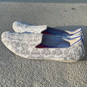 Rothy’s snake print flats